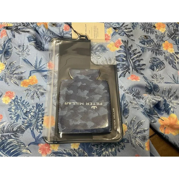 Peter Millar Swim Trunks Crown Moanalua Print Size Small Blue NWT - Picture 8 of 13